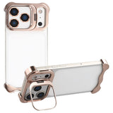 iPhone 17 Pro Tvådelat Metall Bumper Skal m. Stödfunktion & Linsskydd - Guld