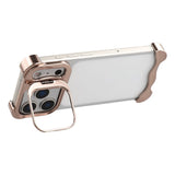 iPhone 17 Pro Tvådelat Metall Bumper Skal m. Stödfunktion & Linsskydd - Guld