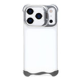 iPhone 17 Pro Tvådelat Metall Bumper Skal m. Stödfunktion & Linsskydd - Silver