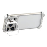 iPhone 17 Pro Tvådelat Metall Bumper Skal m. Stödfunktion & Linsskydd - Silver
