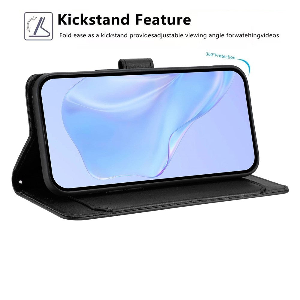 Motorola Moto G86 Power EIDERWOOD Konstläder Fodral med Rem & Korthållare - Svart