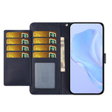 Motorola Moto G86 Power EIDERWOOD Konstläder Fodral med Rem & Korthållare - Blå