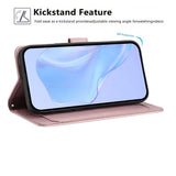 Motorola Moto G86 Power EIDERWOOD Konstläder Fodral med Rem & Korthållare - Rose Gold