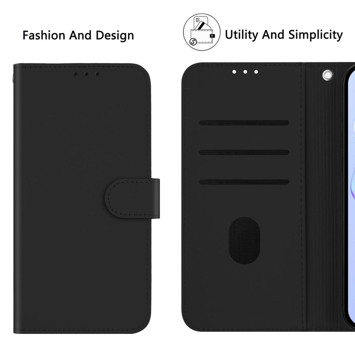 Xiaomi Redmi Note 15 Pro+ (Plus) / Poco M8 Pro (5G) EIDERWOOD Fodral med med Rem - Svart