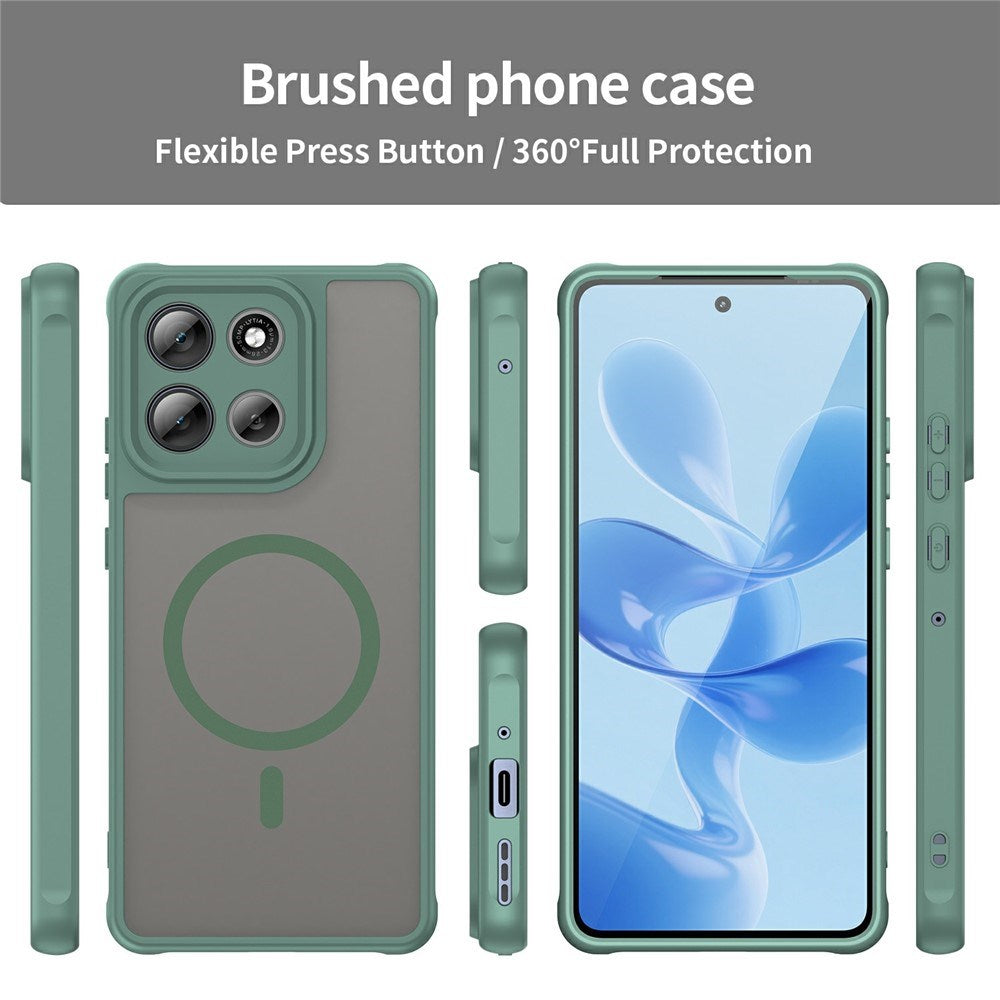 Motorola Moto G86 Power EIDERWOOD Hybrid Plast Skal - MagSafe Kompatibel - Grön