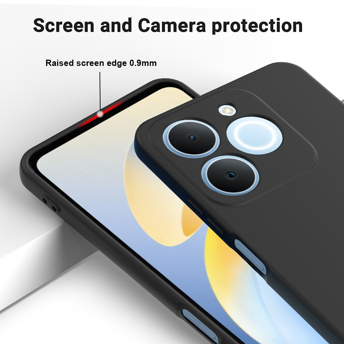 Realme Note 70T EIDERWOOD Fodrat Silikon Skal m. Rem - Svart