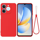Realme Note 70T EIDERWOOD Fodrat Silikon Skal m. Rem - Röd