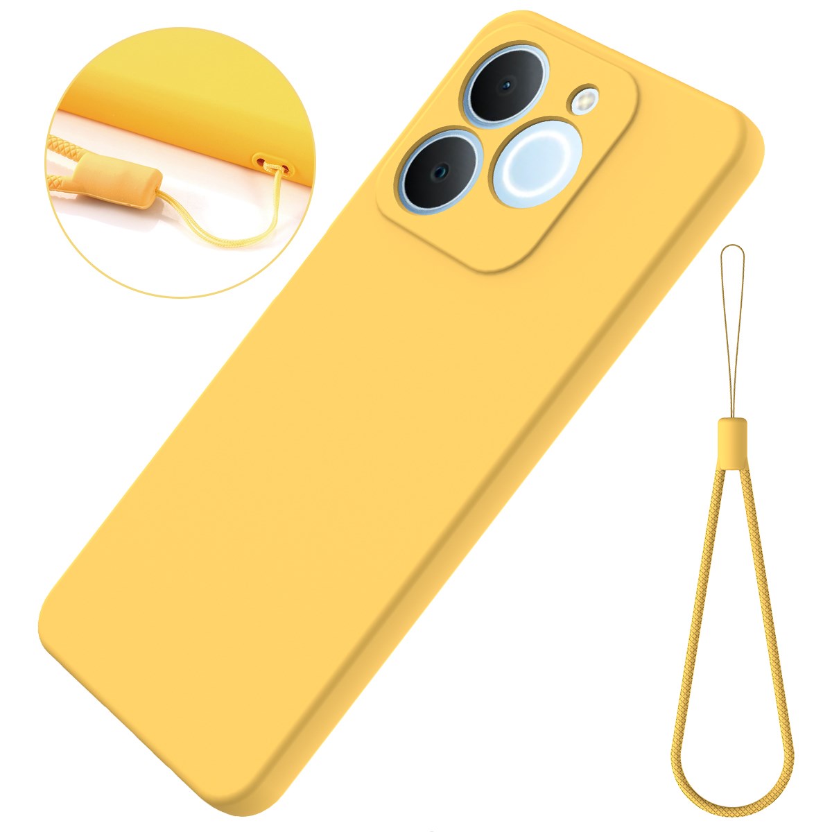 Realme Note 70T EIDERWOOD Fodrat Silikon Skal m. Rem - Gul