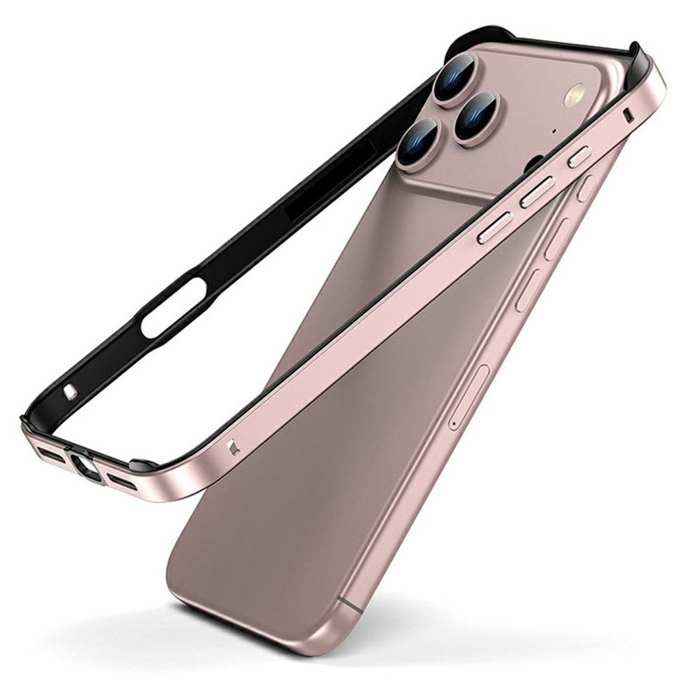 iPhone 17 Pro Max EIDERWOOD Metal Bumper Skal m. Förstärkta Silikon Hörn - Rosa