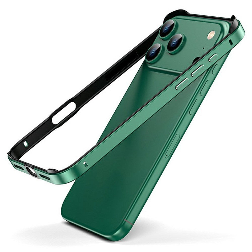 iPhone 17 Pro Max EIDERWOOD Metal Bumper Skal m. Förstärkta Silikon Hörn - Grön