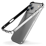 iPhone 17 Pro Max EIDERWOOD Metal Bumper Skal m. Förstärkta Silikon Hörn - Silver