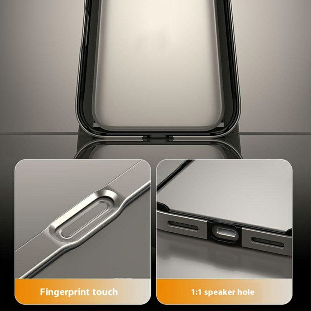 iPhone 17 Pro Max EIDERWOOD Metal Bumper Skal m. Förstärkta Silikon Hörn - Mörkblå