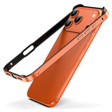 iPhone 17 Pro Max EIDERWOOD Metal Bumper Skal m. Förstärkta Silikon Hörn - Orange