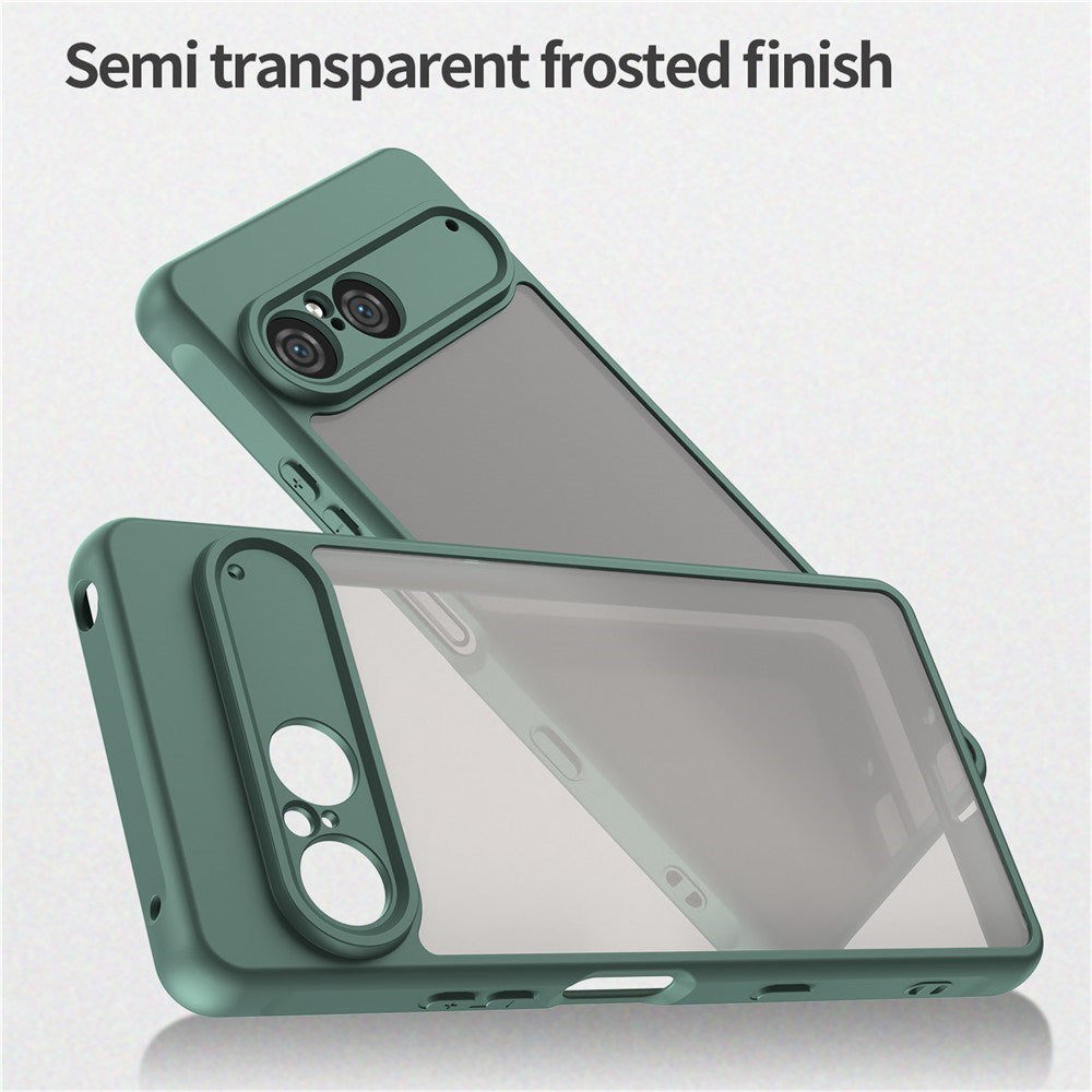 EIDERWOOD Sony Xperia 10 VII Matt Hybrid Skal - Genomskinlig / Grön