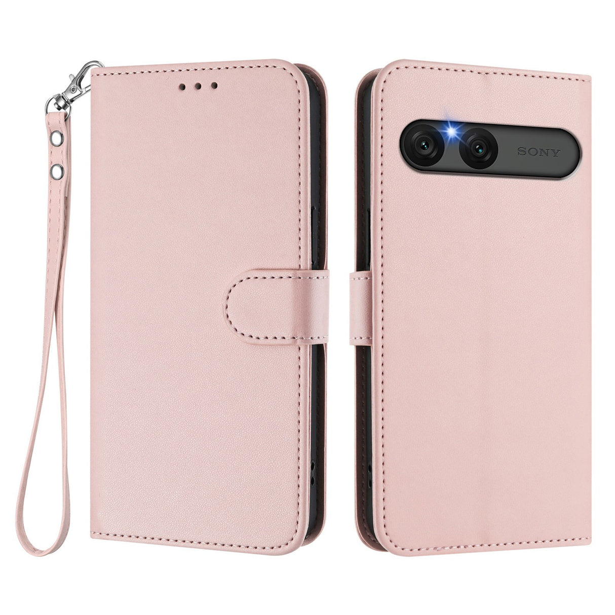 EIDERWOOD Sony Xperia 10 VII Konstläder Fodral m. Korthållare & Rem - Rosa