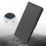 Realme Note 70T EIDERWOOD Konstläder Fodral m. Kortfack & Ställfunktion - Svart