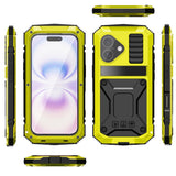 iPhone 17 R-JUST Hybrid Robust Skal m. Inbyggt Skärmskydd & Kickstand - Gul