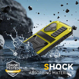 iPhone 17 R-JUST Hybrid Robust Skal m. Inbyggt Skärmskydd & Kickstand - Gul