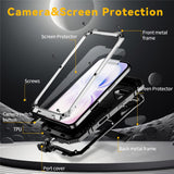iPhone 17 R-JUST Hybrid Robust Skal m. Inbyggt Skärmskydd & Kickstand - Silver