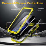iPhone 18 Pro / 17 Pro R-JUST Hybrid Robust Skal m. Inbyggt Skärmskydd & Kickstand - Gul