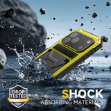 iPhone 18 Pro / 17 Pro R-JUST Hybrid Robust Skal m. Inbyggt Skärmskydd & Kickstand - Gul
