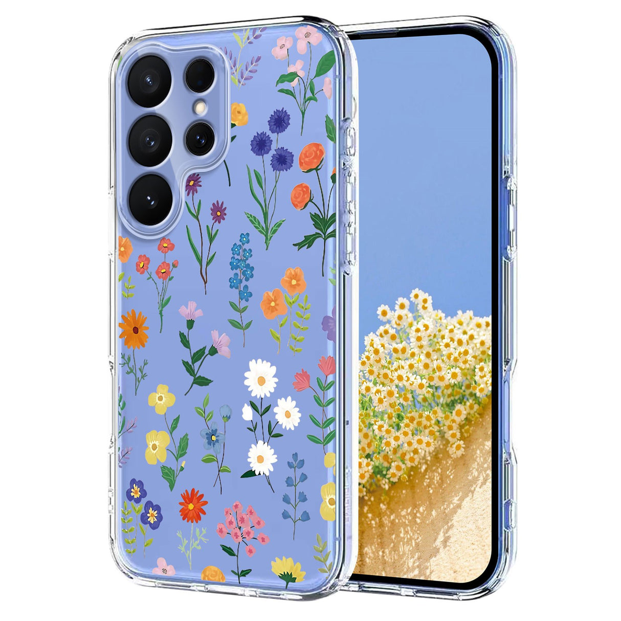 Samsung Galaxy S26 Ultra EIDERWOOD Flexibel Plast Skal m. Mönster - Genomskinlig / Vilda Blommor
