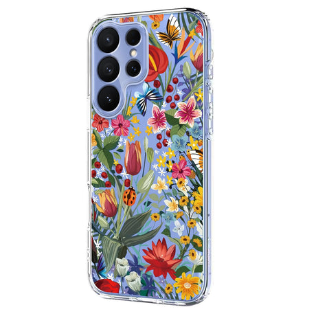Samsung Galaxy S26 Ultra EIDERWOOD Flexibel Plast Skal m. Mönster - Genomskinlig / Blommor