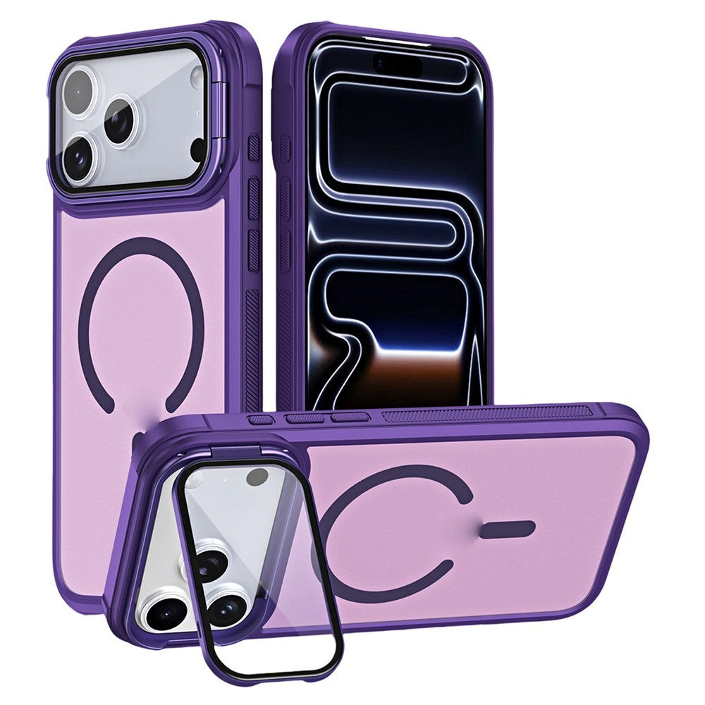 iPhone 18 Pro / 17 Pro EIDERWOOD Hybrid Plast Skal m. Kamera Skal & Stativfunktion - MagSafe Kompatibel - Lila