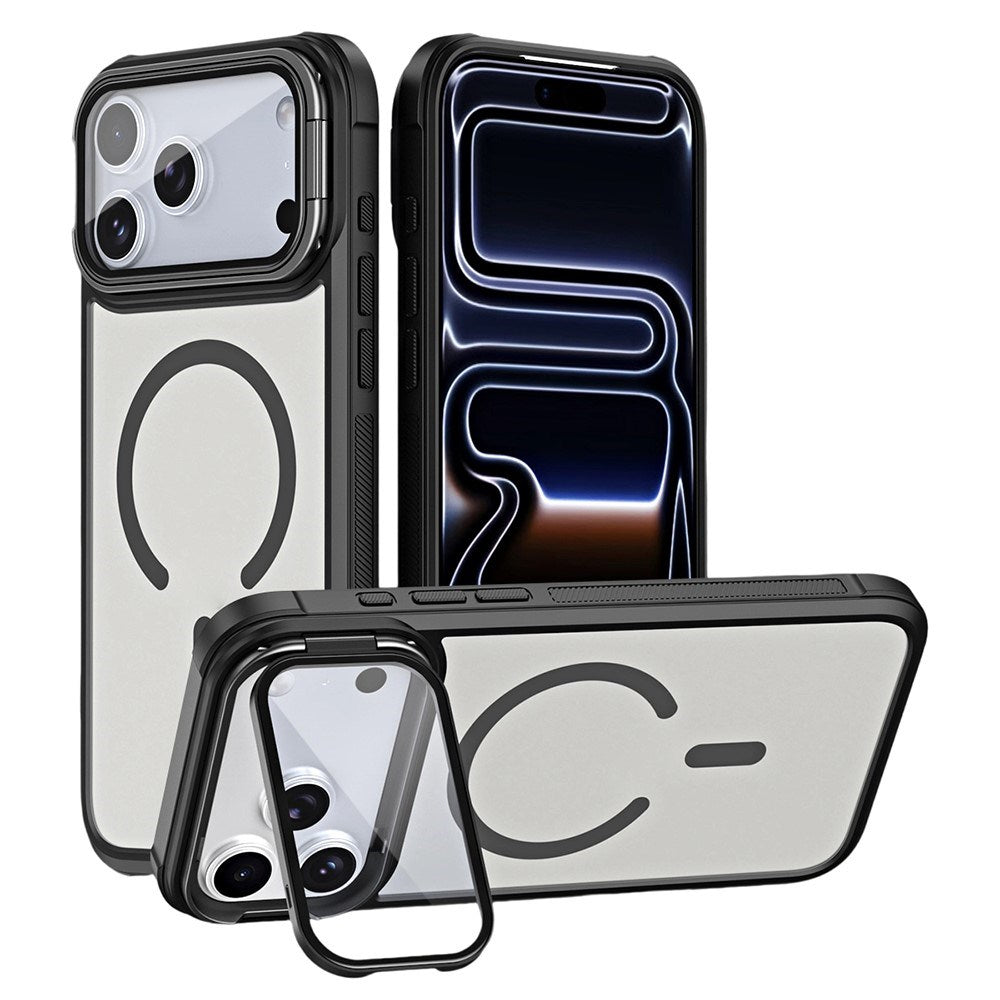 iPhone 18 Pro / 17 Pro EIDERWOOD Hybrid Plast Skal m. Kamera Skal & Stativfunktion - MagSafe Kompatibel - Svart