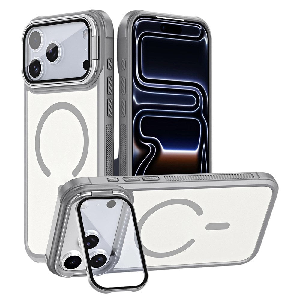 iPhone 18 Pro / 17 Pro EIDERWOOD Hybrid Plast Skal m. Kamera Skal & Stativfunktion - MagSafe Kompatibel - Grå