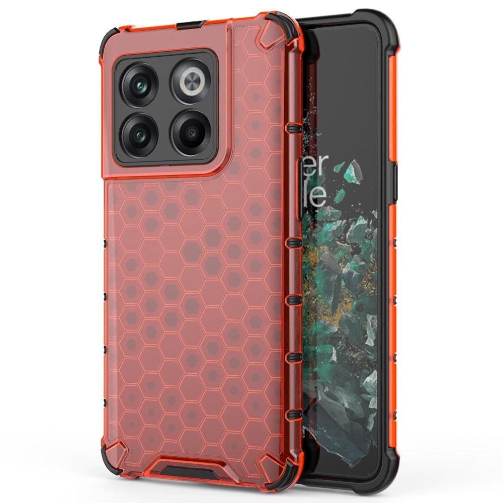 OnePlus 10T Skal Hybridplast - Honeycomb Röd