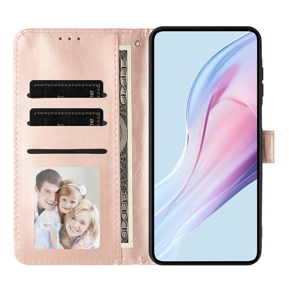 EIDERWOOD iPhone 17 Konstläder Flip Skal m. Polka Design - Rosa