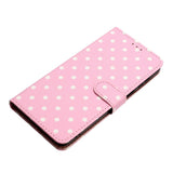 EIDERWOOD iPhone 17 Konstläder Flip Skal m. Polka Design - Rosa