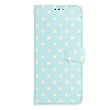 EIDERWOOD iPhone 17 Konstläder Flip Skal m. Polka Design - Blå