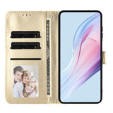 EIDERWOOD iPhone 17 Konstläder Flip Skal m. Polka Design - Gul