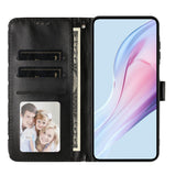 EIDERWOOD iPhone 17 Konstläder Flip Skal m. Polka Design - Svart