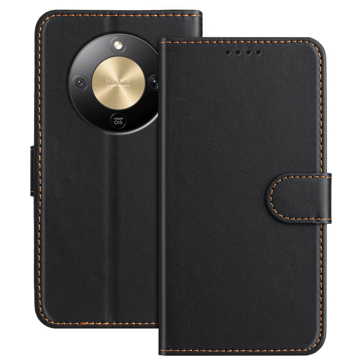 Honor Magic8 Lite EIDERWOOD Konstläder Fodral m. Korthållare & Stativfunktion - Svart