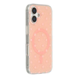 EIDERWOOD iPhone 17 Hybrid Skal med Polka Design - MagSafe Kompatibel - Genomskinlig / Rosa