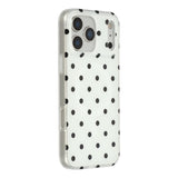 EIDERWOOD iPhone 17 Pro Hybrid Skal med Polka Design - MagSafe Kompatibel - Genomskinlig / Svart