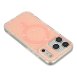EIDERWOOD iPhone 17 Pro Hybrid Skal med Polka Design - MagSafe Kompatibel - Genomskinlig / Rosa