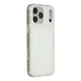 EIDERWOOD iPhone 17 Pro Max Hybrid Skal med Polka Design - MagSafe Kompatibel - Genomskinlig / Vit