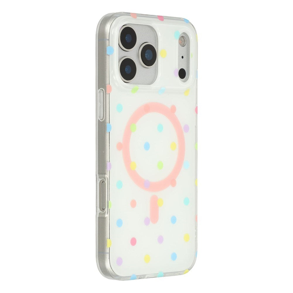 EIDERWOOD iPhone 17 Pro Max Hybrid Skal med Polka Design - MagSafe Kompatibel - Genomskinlig / Mång