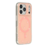 EIDERWOOD iPhone 17 Pro Max Hybrid Skal med Polka Design - MagSafe Kompatibel - Genomskinlig / Rosa