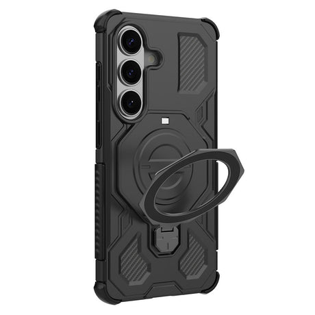 Samsung Galaxy S26 / S26 Pro EIDERWOOD Hantverkar Skal m. Roterande Kickstand - Svart