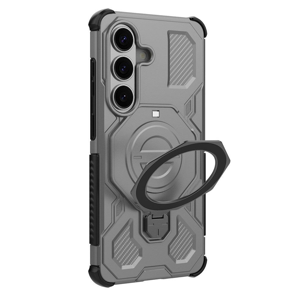 Samsung Galaxy S26 / S26 Pro EIDERWOOD Hantverkar Skal m. Roterande Kickstand - Grå