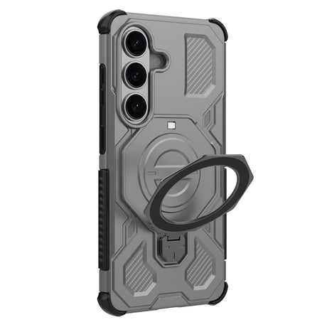 Samsung Galaxy S26 / S26 Pro EIDERWOOD Hantverkar Skal m. Roterande Kickstand - Grå