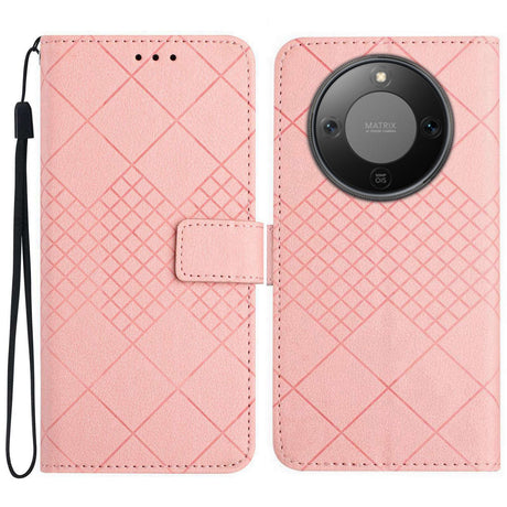 Honor Magic8 Lite EIDERWOOD Konstläder Fodral m. Rem – Rosa