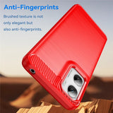 Motorola Moto G06 / G06 Power EIDERWOOD Carbon Fiber Skal - Röd