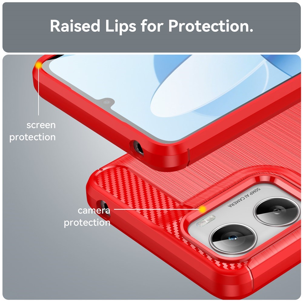 Motorola Moto G06 / G06 Power EIDERWOOD Carbon Fiber Skal - Röd