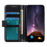 Motorola Moto G06 EIDERWOOD Konstläder Flip Fodral m. Kortficka - Svart